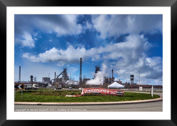 Port Talbot Steelworks, South Wales, UK Framed Mounted Print by Gordon Maclaren