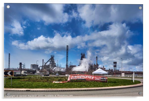 Port Talbot Steelworks, South Wales, UK Acrylic by Gordon Maclaren