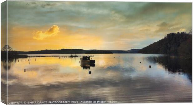 Sunset on Loch Lomond Canvas Print by EMMA DANCE PHOTOGRAPHY