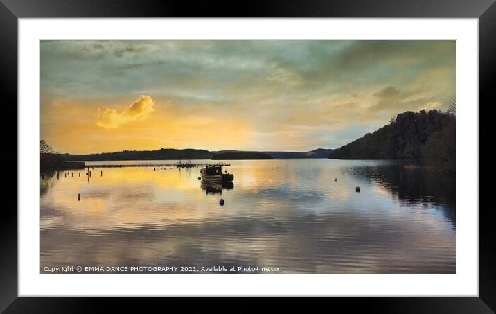 Sunset on Loch Lomond Framed Mounted Print by EMMA DANCE PHOTOGRAPHY