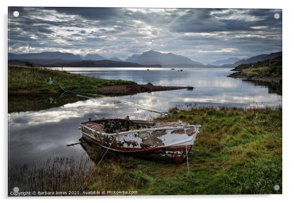 Abandoned Beauty on Loch Ewe Acrylic by Barbara Jones
