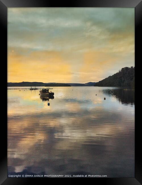 Sunset on Loch Lomond Framed Print by EMMA DANCE PHOTOGRAPHY