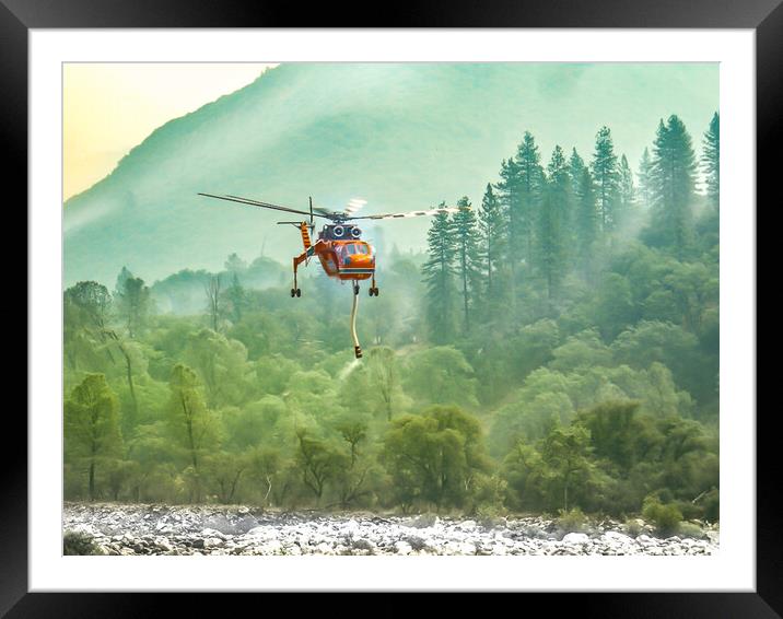 Yosemite firefighters. Framed Mounted Print by Steve Taylor
