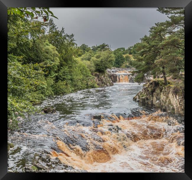 Low Force Waterfall, Teesdale, in Late Summer Framed Print by Richard Laidler