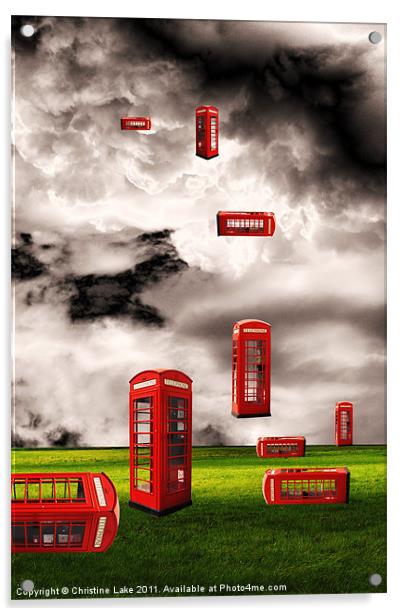 Phone Box Heaven Acrylic by Christine Lake