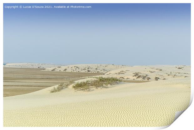 Desert landscape Print by Lucas D'Souza