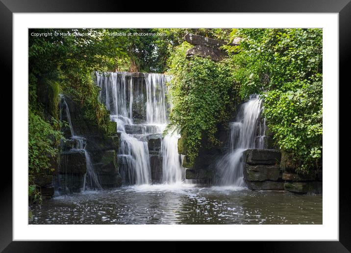 Welsh Woodland Waterfall  Framed Mounted Print by Mark Campion