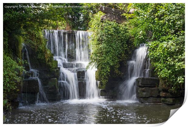 Welsh Woodland Waterfall  Print by Mark Campion