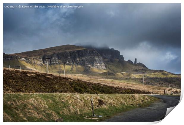 Road to Old Man of Storr Skye Print by Kevin White