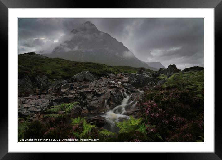 Glencoe, Highlands, Scotland in full moody conditions Framed Mounted Print by Scotland's Scenery