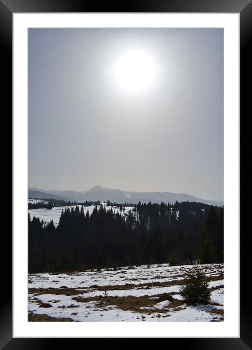 Sun above the mountains Framed Mounted Print by Stan Lihai
