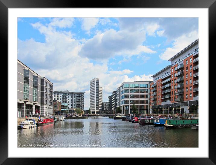 leeds dock in summer Framed Mounted Print by Philip Openshaw