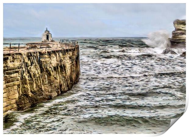  Stormy Portreath Print by Beryl Curran