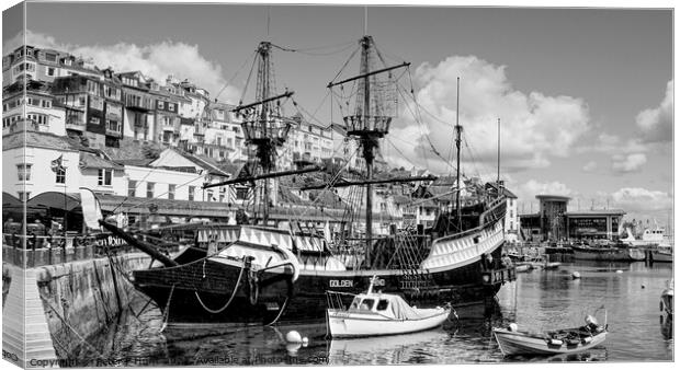 The Golden Hind Brixham  Canvas Print by Peter F Hunt