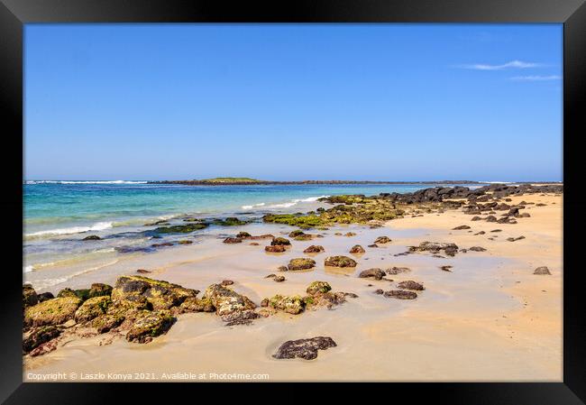 Shallow beach - Port Fairy Framed Print by Laszlo Konya