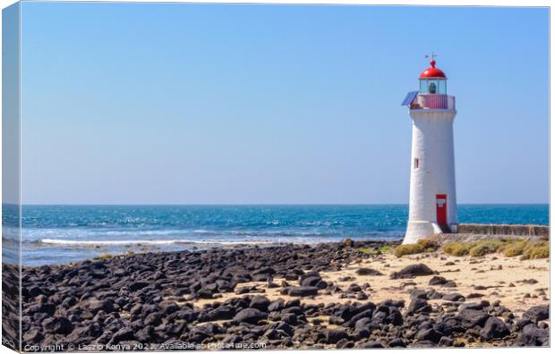 Lighthouse - Port Fairy Canvas Print by Laszlo Konya