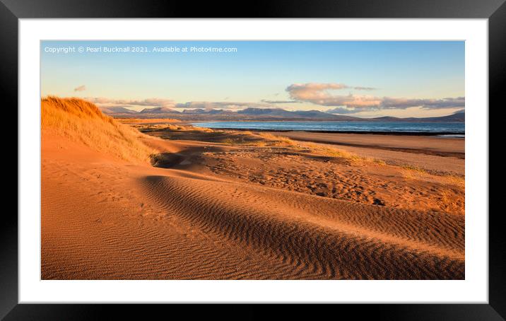 Newborough Beach Dunes Anglesey Wales Framed Mounted Print by Pearl Bucknall