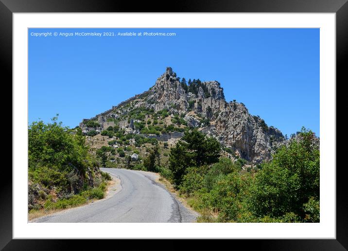 St Hilarion Castle, Northern Cyprus Framed Mounted Print by Angus McComiskey