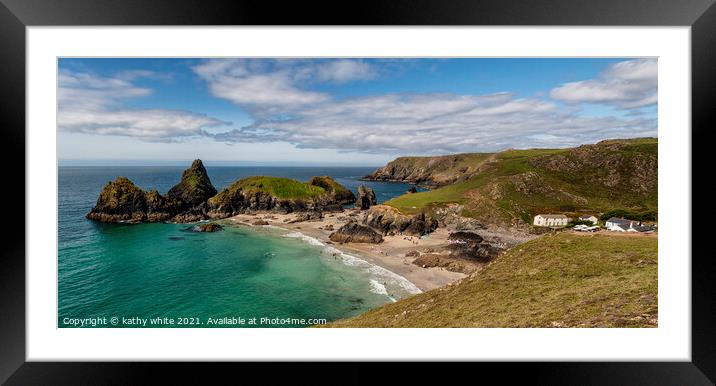 Majestic Kynance Cove Framed Mounted Print by kathy white