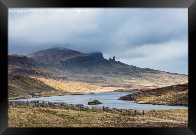 Skye view with Old Man of Storr Framed Print by Kevin White