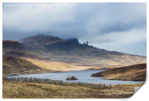 Skye view with Old Man of Storr Print by Kevin White