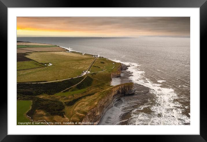 Nash Point Framed Mounted Print by Karl McCarthy