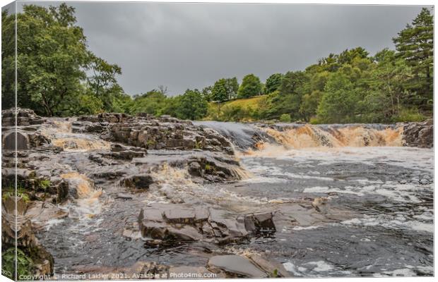 River Tees at Low Force, Teesdale in Late Summer Canvas Print by Richard Laidler