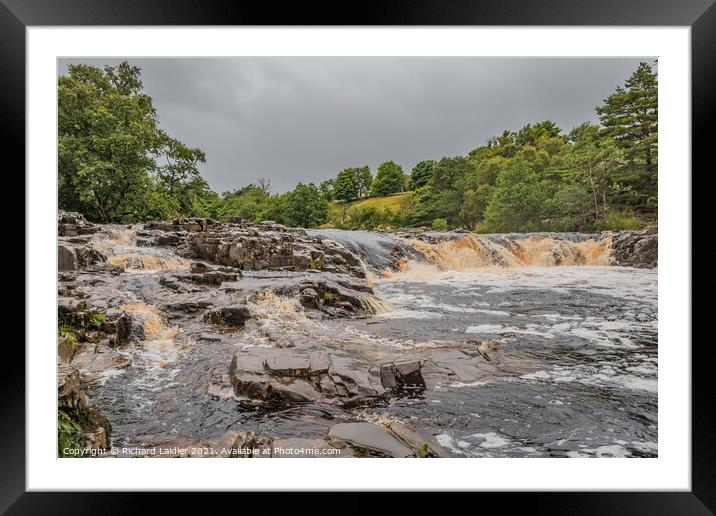 River Tees at Low Force, Teesdale in Late Summer Framed Mounted Print by Richard Laidler