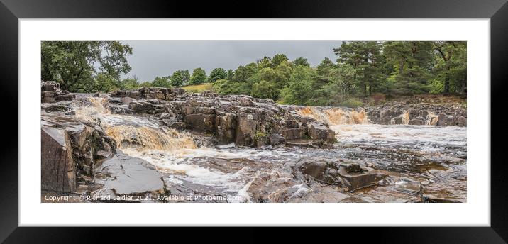 River Tees at Low Force, Teesdale, in late summer, Panorama Framed Mounted Print by Richard Laidler