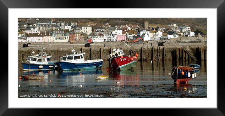 The Serene Jurassic Coast Framed Mounted Print by Les Schofield
