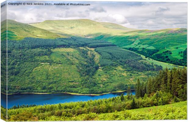 Waun Rydd from Bwlch y Waun Brecon Beacons Canvas Print by Nick Jenkins