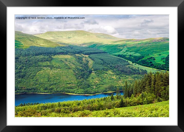 Waun Rydd from Bwlch y Waun Brecon Beacons Framed Mounted Print by Nick Jenkins