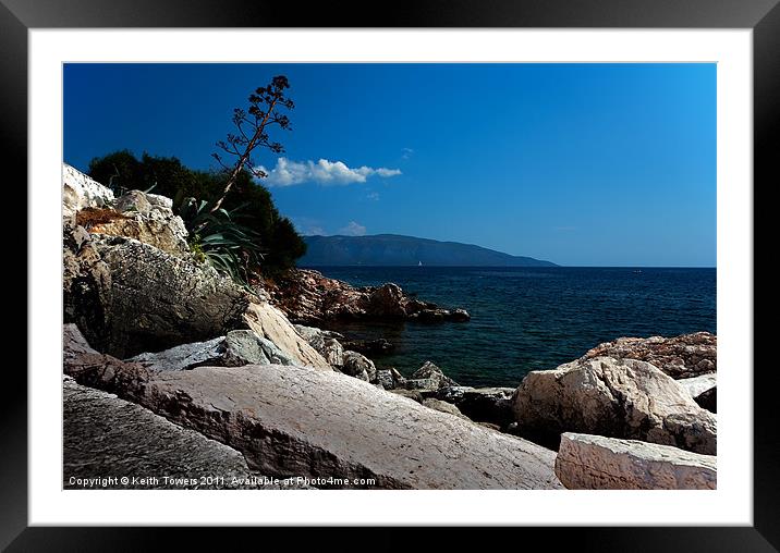 Agia Efimia, Kefalonia, Greece. Canvases & Prints Framed Mounted Print by Keith Towers Canvases & Prints