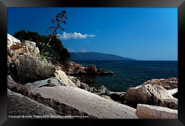 Agia Efimia, Kefalonia, Greece. Canvases & Prints Framed Print by Keith Towers Canvases & Prints