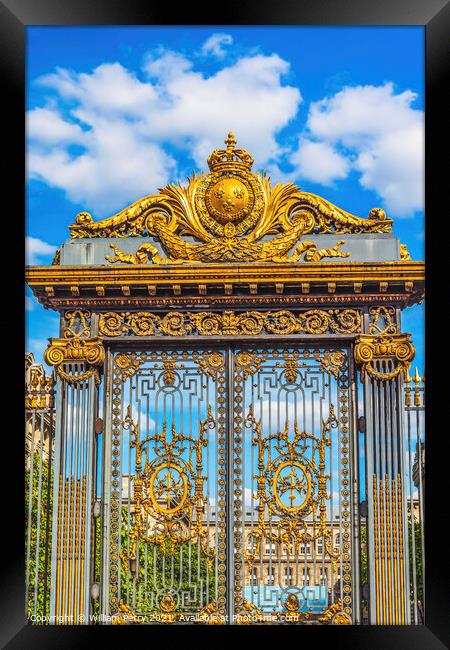 Golden Gate Court of Appeals Palace of Justice Paris France Framed Print by William Perry