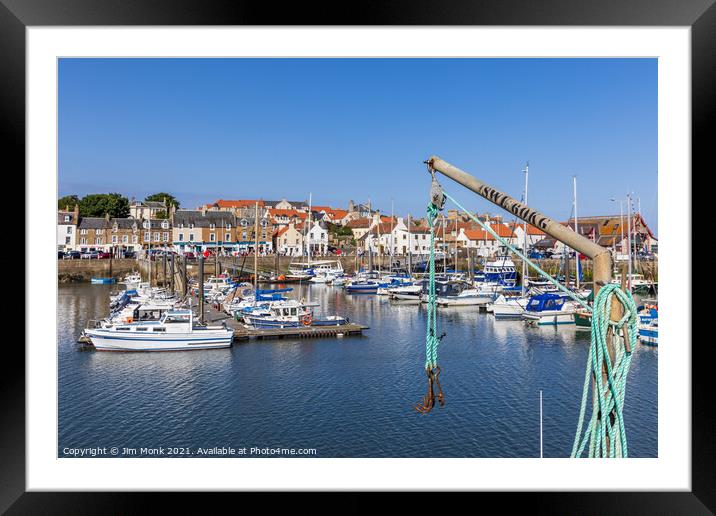 Anstruther Harbour Framed Mounted Print by Jim Monk