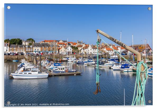 Anstruther Harbour Acrylic by Jim Monk