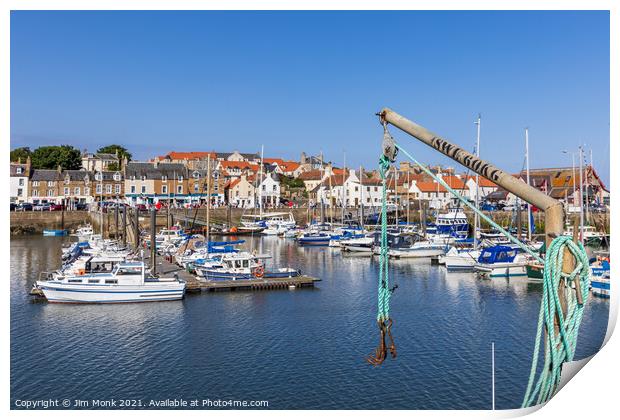 Anstruther Harbour Print by Jim Monk