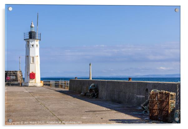Anstruther Lighthouse, Fife Acrylic by Jim Monk