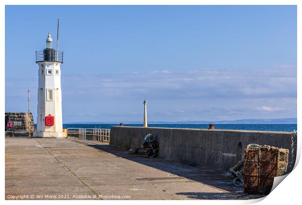 Anstruther Lighthouse, Fife Print by Jim Monk