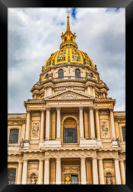 Golden Dome Church Les Invalides Paris France Framed Print by William Perry