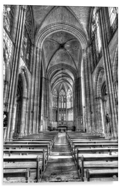 Troyes Cathedral      Acrylic by David Pyatt
