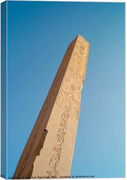 Obelisk of Queen Hatshepsut in Karnak Temple, Luxor Canvas Print by Dietmar Rauscher