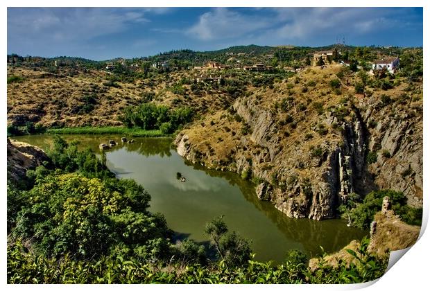 The River Tagus in Toledo Print by Jose Manuel Espigares Garc