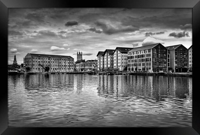 Gloucester Docks and Cathedral   Framed Print by Darren Galpin