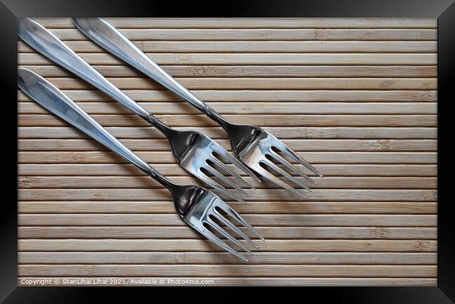 3 forks Framed Print by Stan Lihai