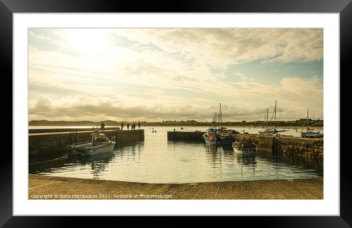 Beadnell in Summer Framed Mounted Print by Gary Clarricoates