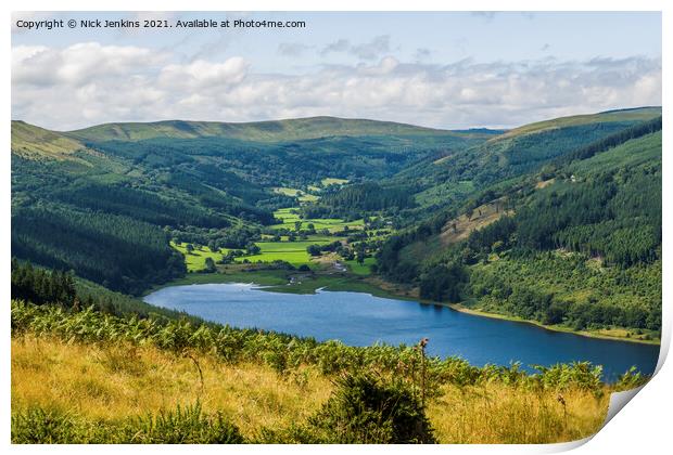 The Talybont Valley Brecon Beacons Summer Print by Nick Jenkins