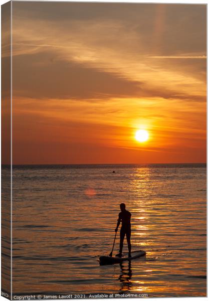 Sunset Boarder Canvas Print by James Lavott