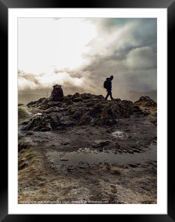 Munro Summit Framed Mounted Print by Isla Montgomery